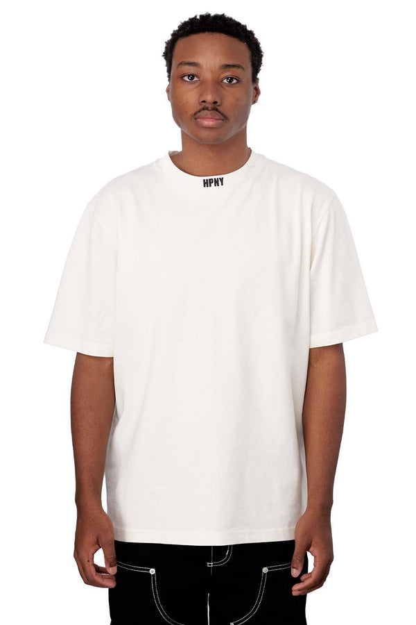 Heron Preston Mens HPNY Embroidered Tee 'White/Black' - ROOTED