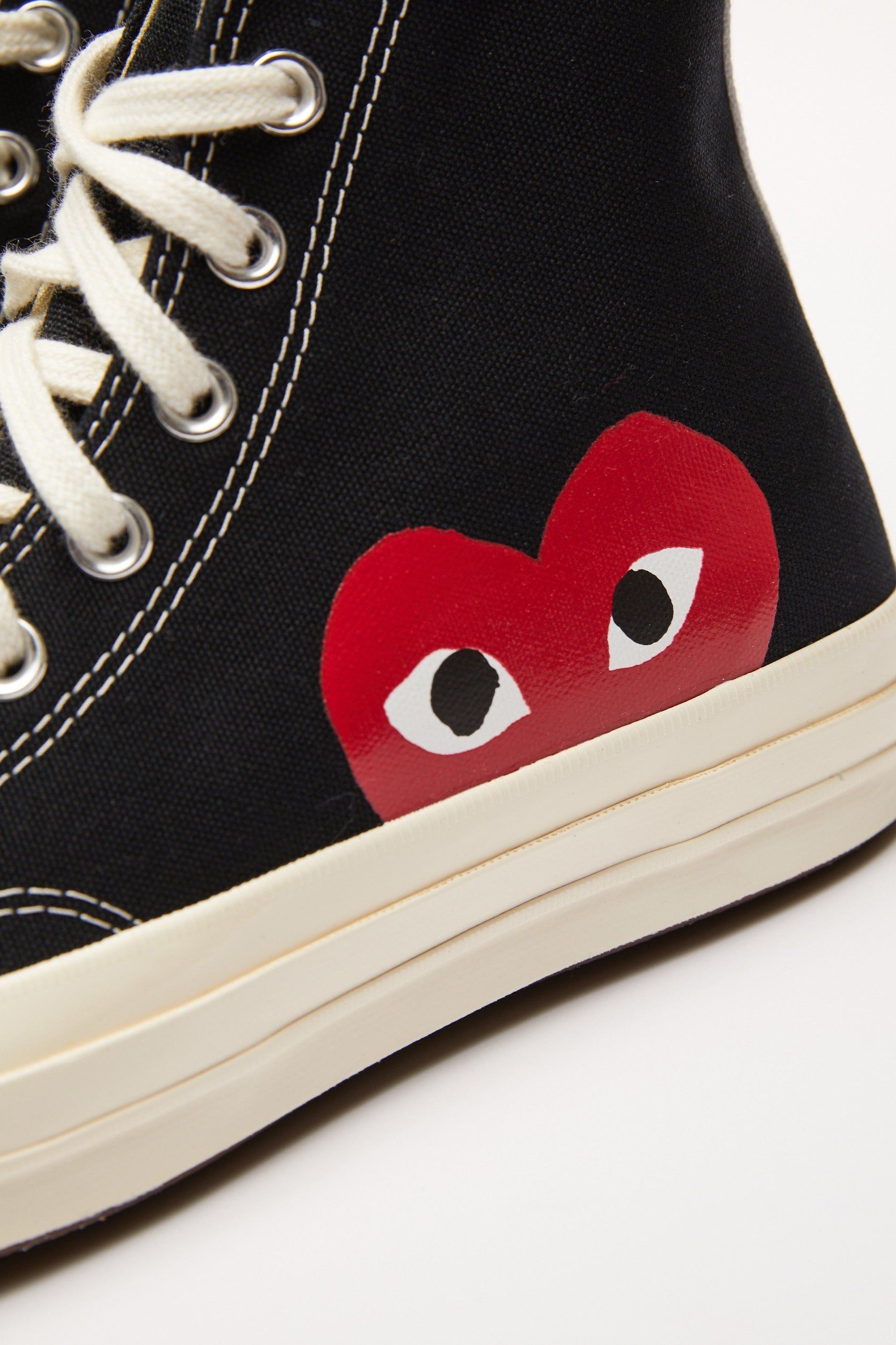 COMME des GARÇONS Play Converse Chuck Taylor Hi 'Black' - ROOTED