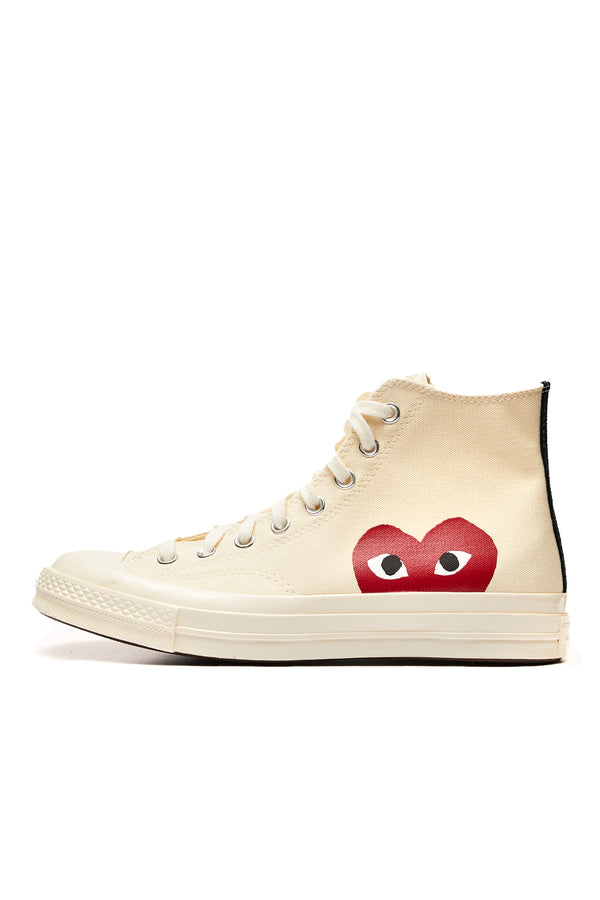COMME des GARÇONS Play Converse Chuck Taylor Hi 'White' - ROOTED