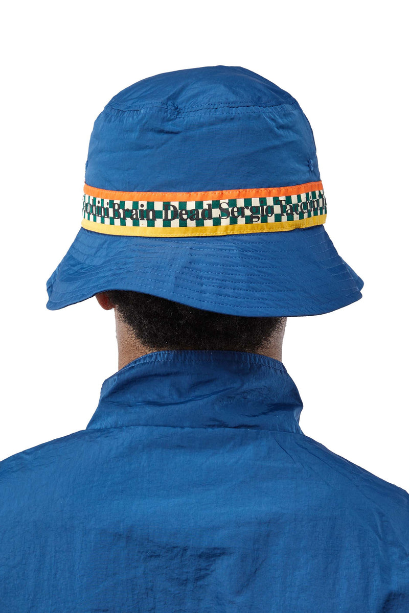 Brain Dead x Sergio Tacchini Bucket Hat 'Navy' - ROOTED