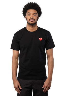 Comme des Garcons PLAY Red Heart Tee 'Black/Red' | ROOTED