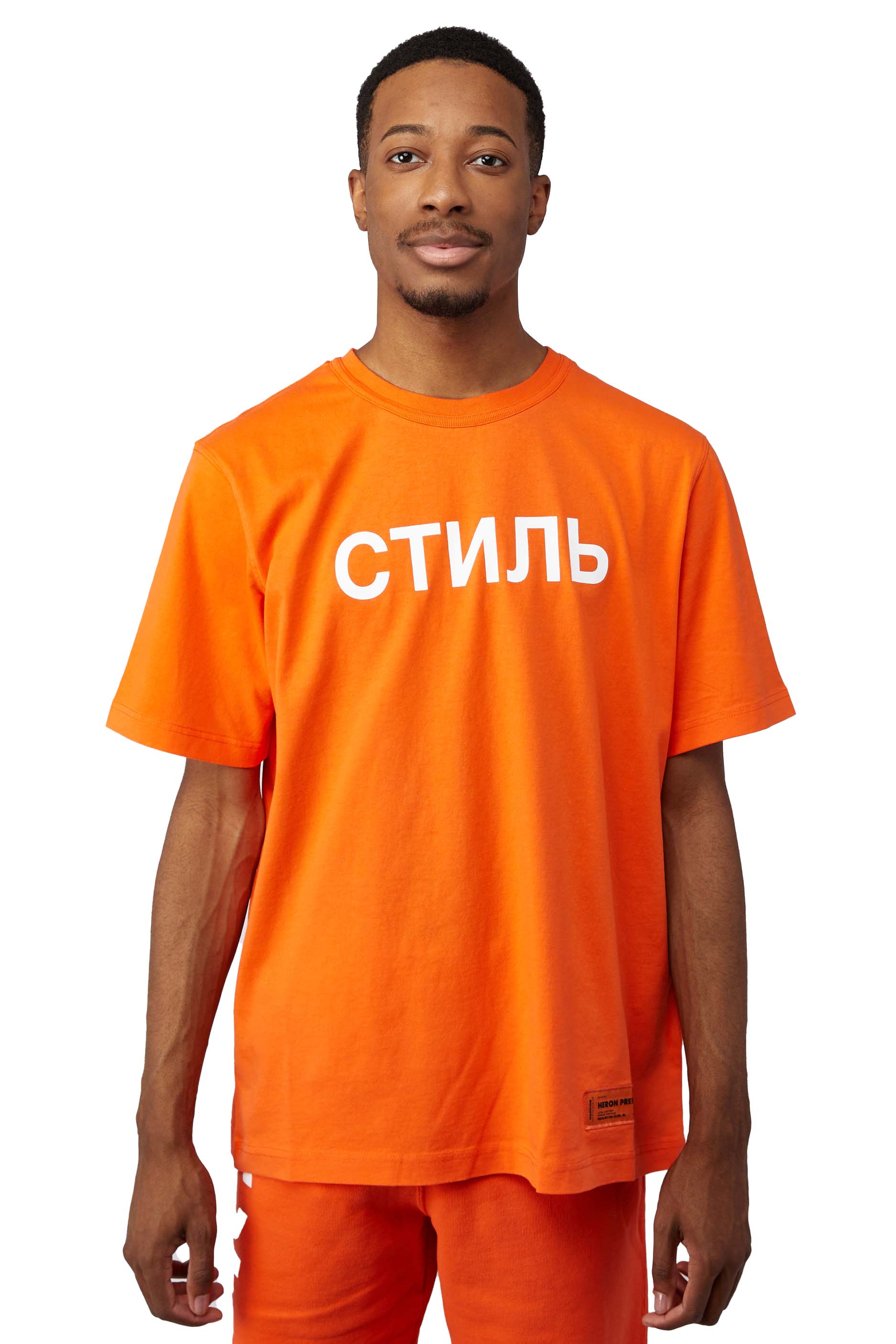 Heron Preston Regular CTNMB Tee 'Orange/White' - ROOTED