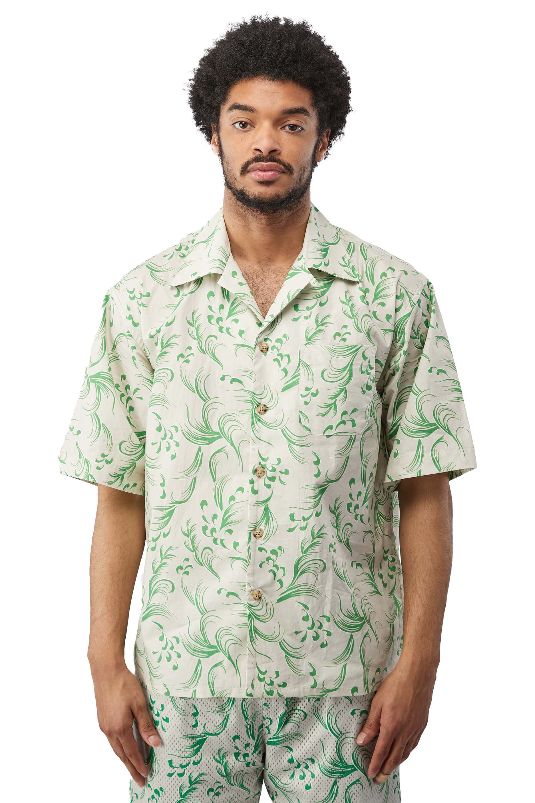 John Elliott Camp Shirt 'Ivory' - ROOTED