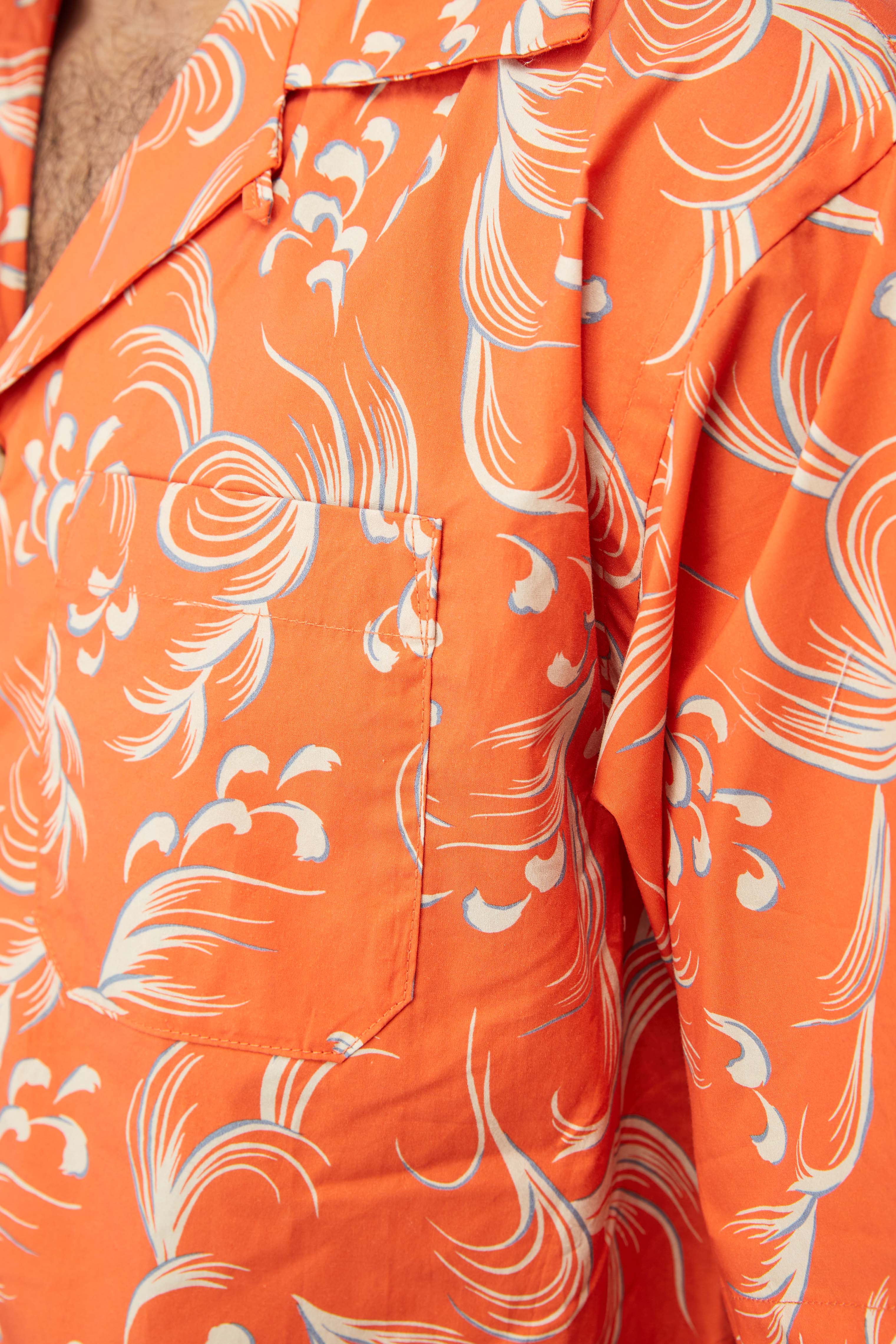 John Elliott Camp Shirt 'Orange' - ROOTED