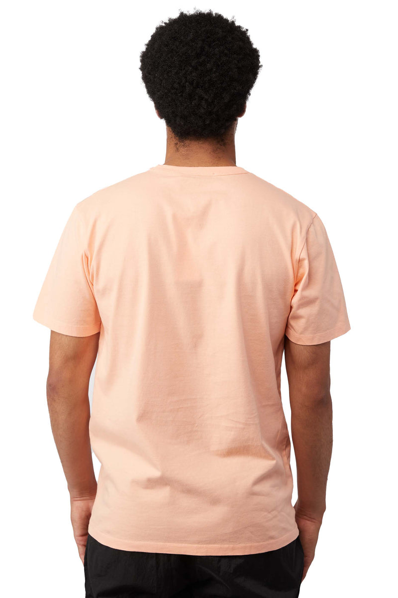 Maison Kitsune Double Fox Head Patch Classic Tee 'Peach' | ROOTED