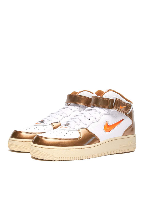 Nike Air Force 1 Mid QS 'White/Total Orange' - ROOTED