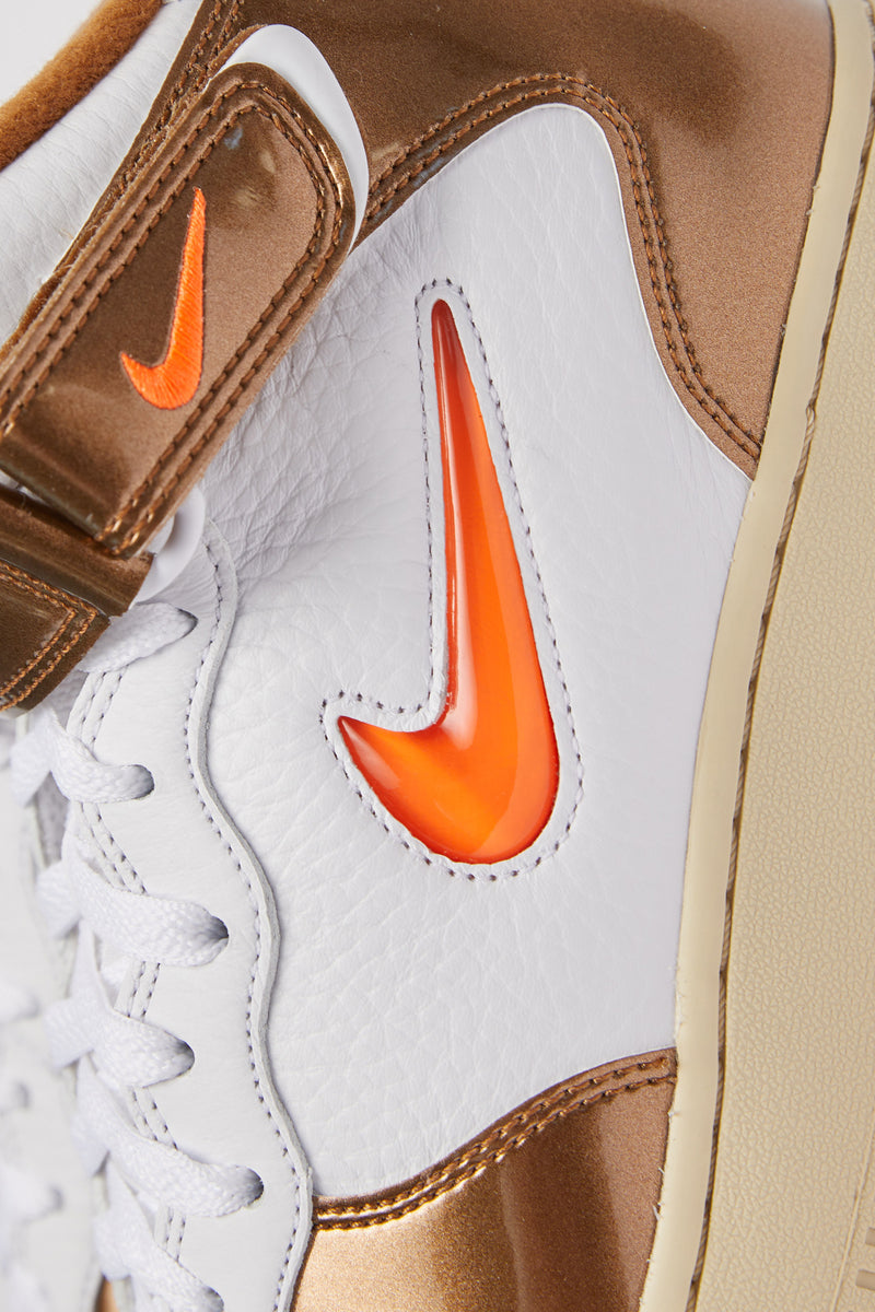 Nike Air Force 1 Mid QS 'White/Total Orange' - ROOTED