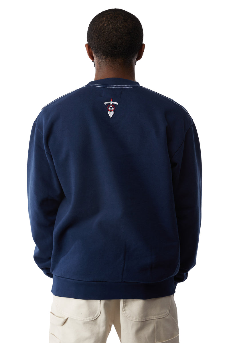 ROOTED x Titans Crewneck Sweatshirt 'Navy' - ROOTED
