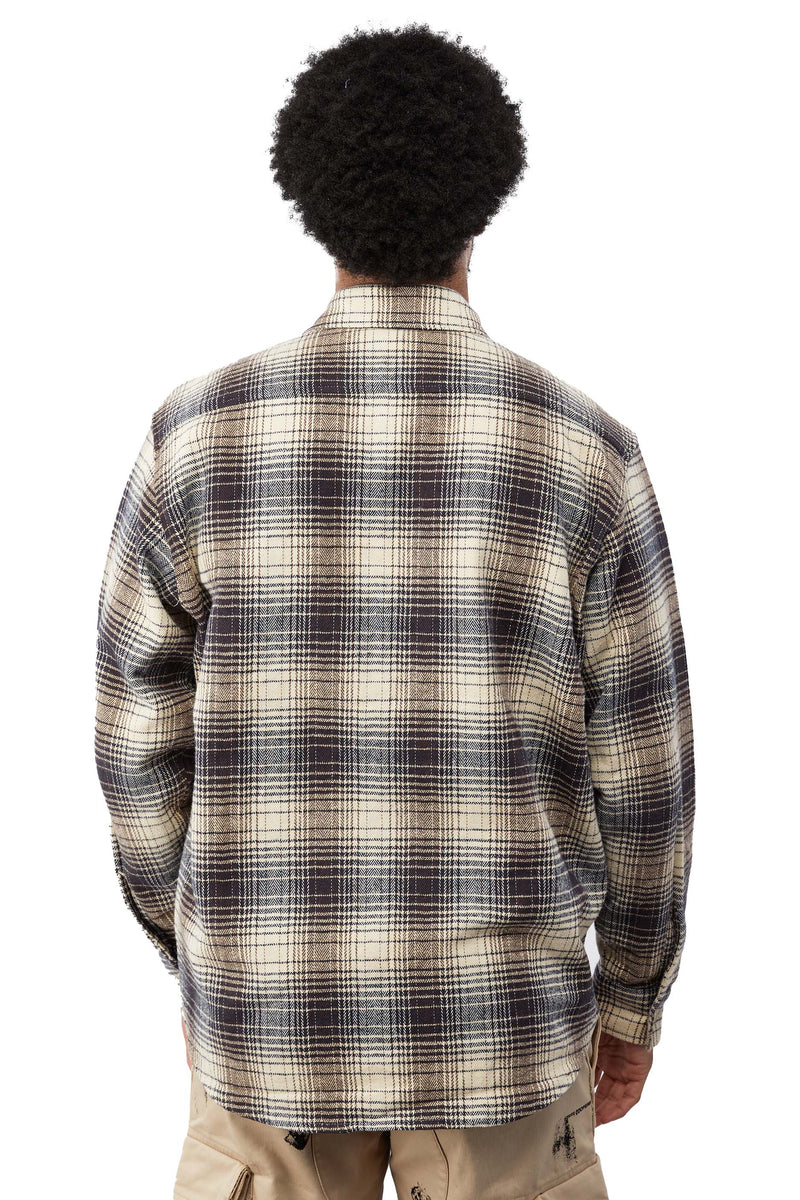 Reese Cooper Cargo Flannel Shirt 'Blue' - ROOTED