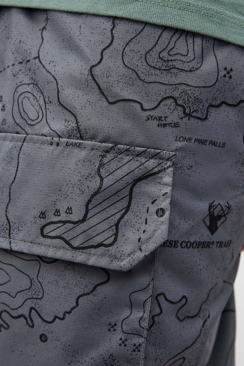 Reese Cooper Ripstop Map Camo Cargo Short 'Grey' - ROOTED