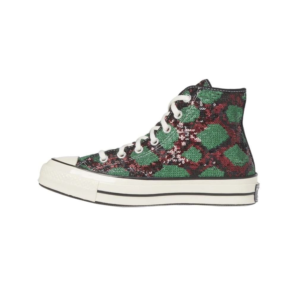 CHUCK 70 HI RED GREEN EGRET ROOTED