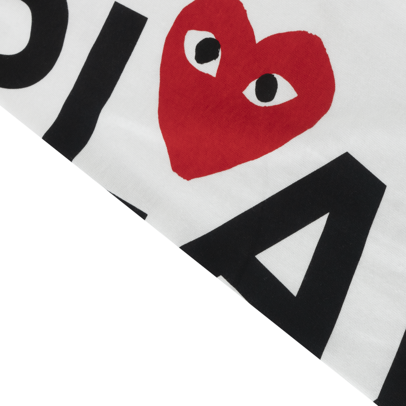 COMME des GARÇONS PLAY L/S Logo T-Shirt 1 in White/Red  Style: AZ-T258-051-1