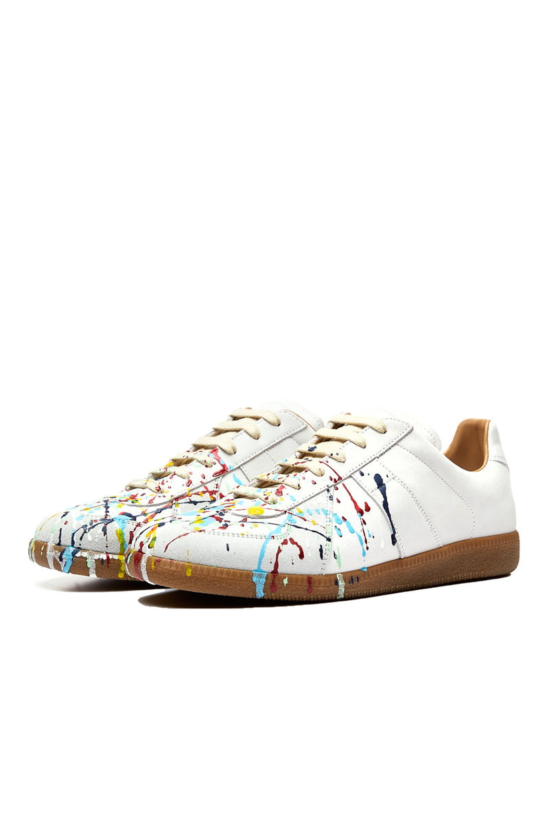 Maison Margiela - Replica White Leather Paint Splatter Sneaker