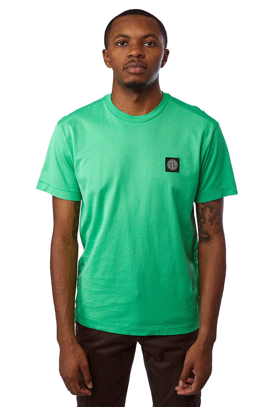 Stone Island S/S Logo Tee 'Green' - ROOTED