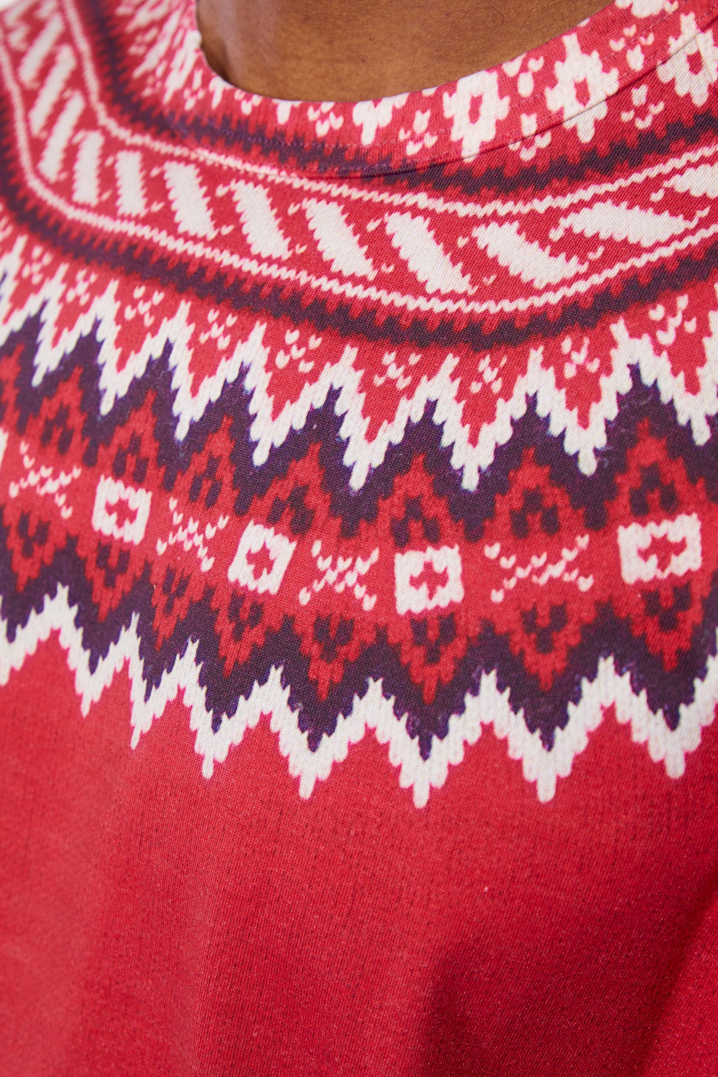 Junya Watanabe Sweater Print Tee 'Red/White' - ROOTED