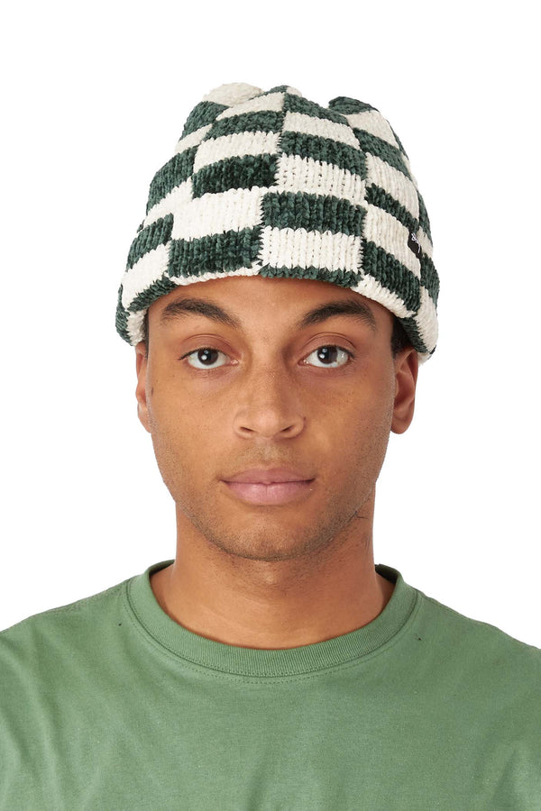 Stussy Crochet Checkered Beanie - ROOTED