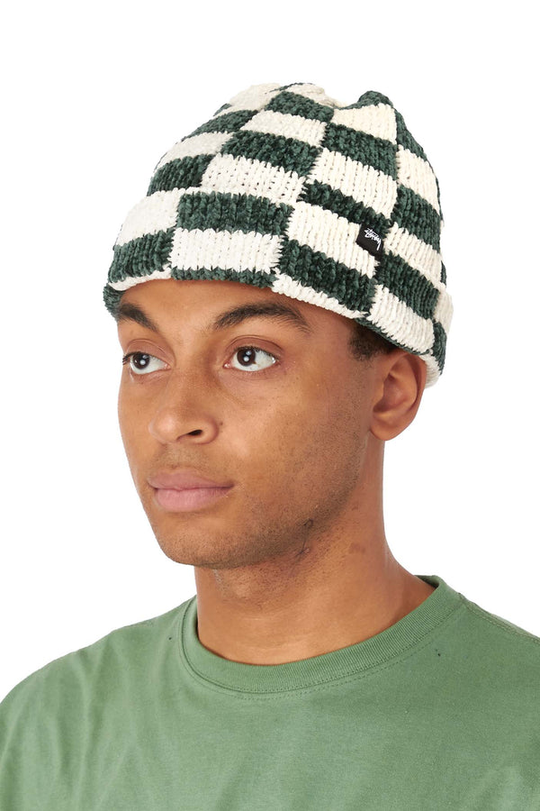 Stussy Crochet Checkered Beanie - ROOTED