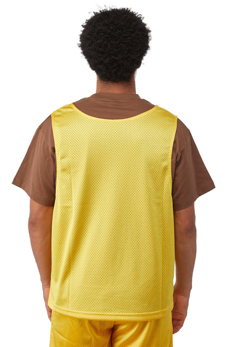 Brain Dead Graphics Team Jersey 'Brown/Yellow' - ROOTED