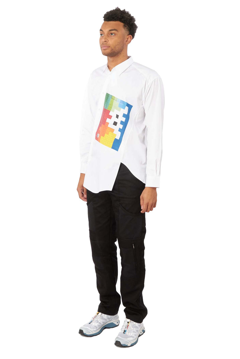 Comme Des Garçons Shirt panelled-design cotton shirt - White