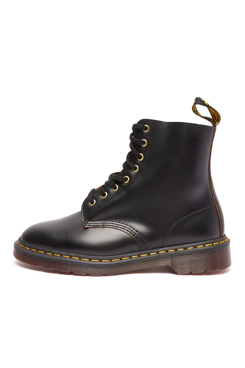 Dr Martens Mens 1460 Pascal Shoes 'Black Vintage Smooth' - ROOTED