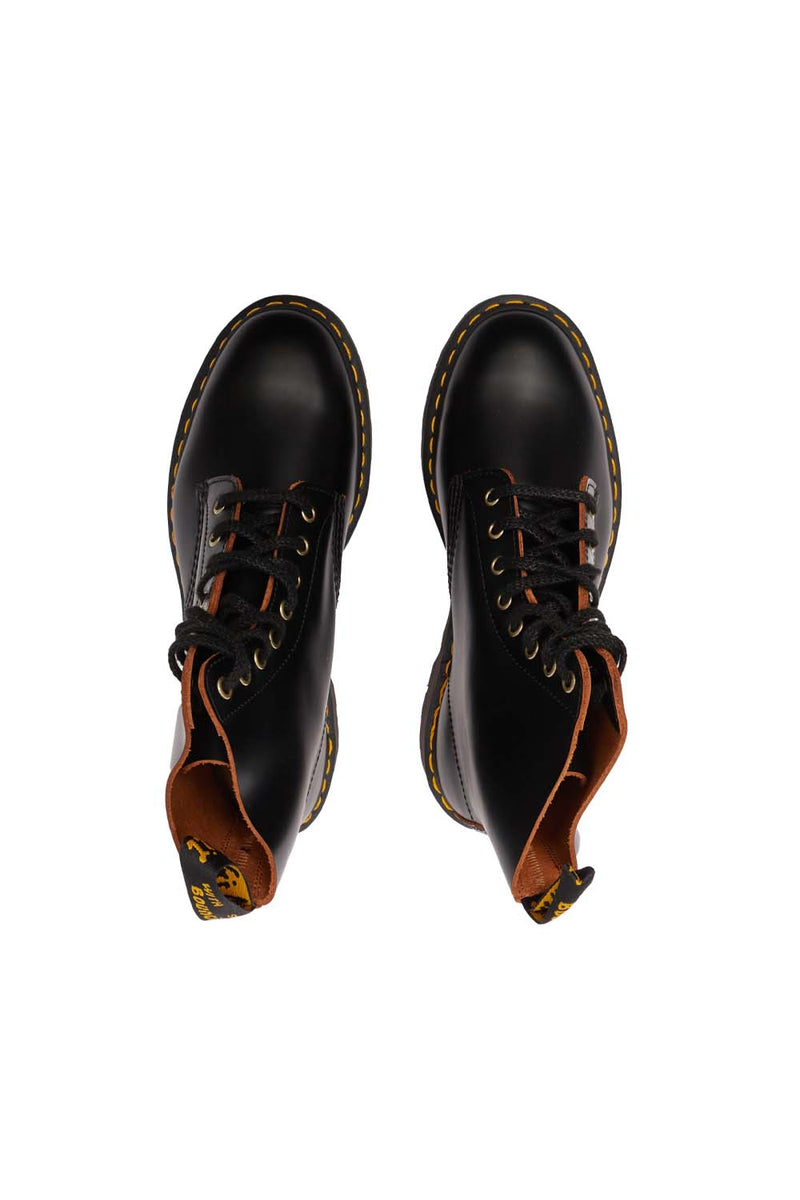 Dr Martens Mens 1460 Pascal Shoes 'Black Vintage Smooth' - ROOTED