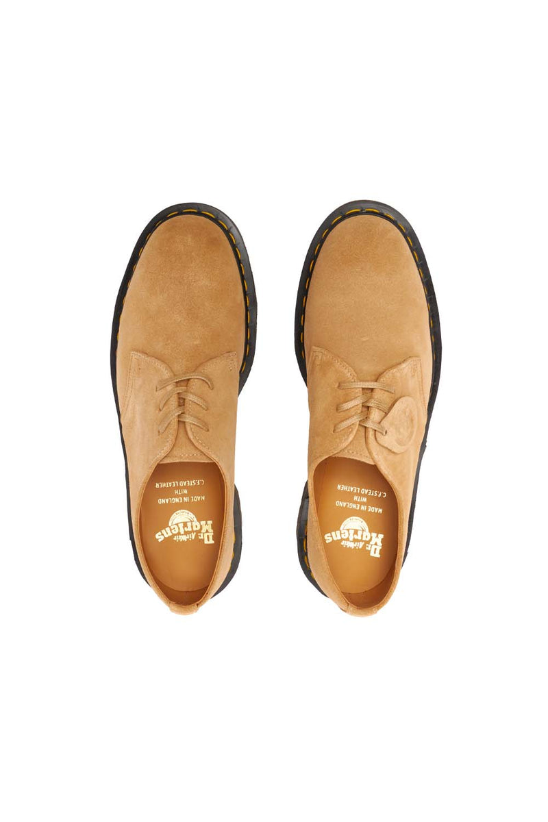 Dr Martens Mens 1461 Shoes 'Almond Beige Buck Suede' - ROOTED