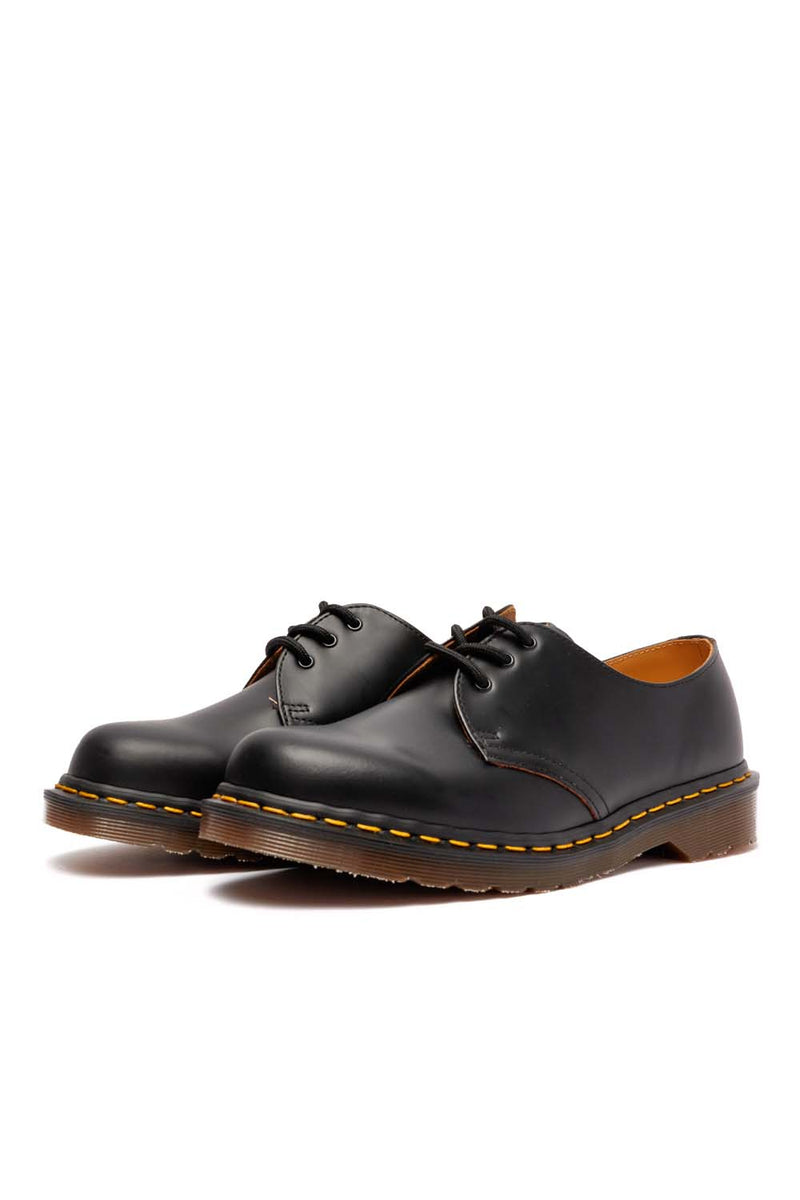 Dr Martens Mens Vintage 1461 Shoes 'Black Quilon' - ROOTED