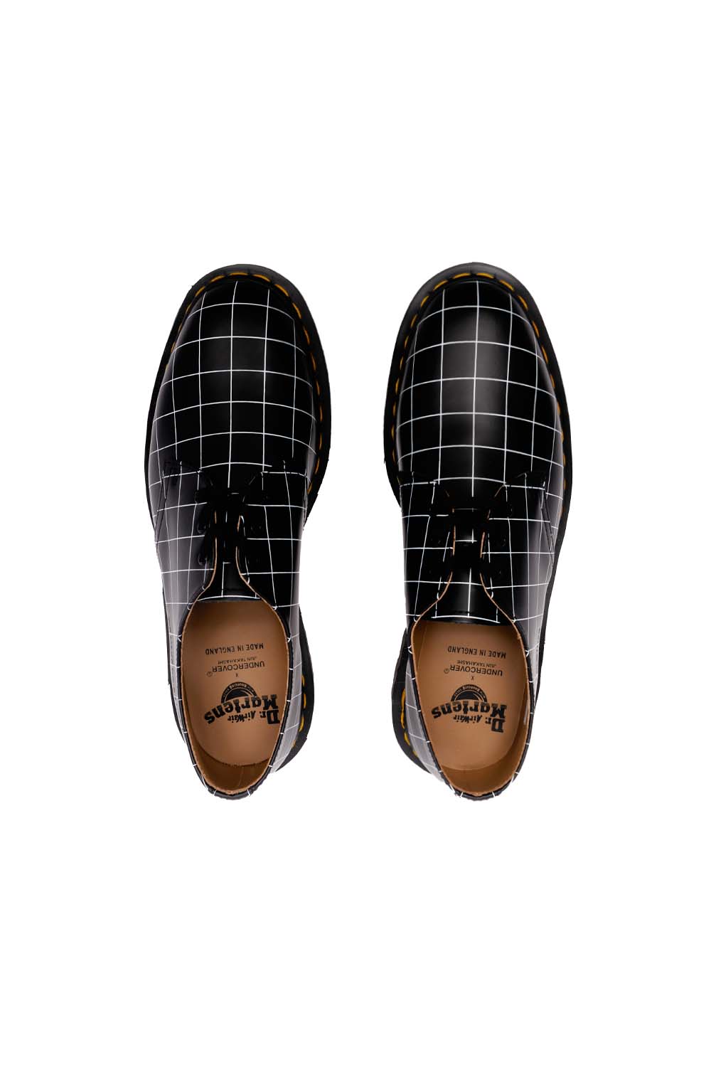 Dr. Martens x Undercover Mens 1461 Check Smooth Shoes 'Black' | ROOTED