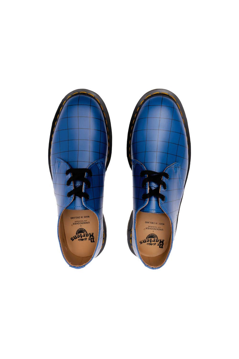 Dr. Martens x Undercover Mens  Check Smooth Shoes 'Blue'   ROOTED