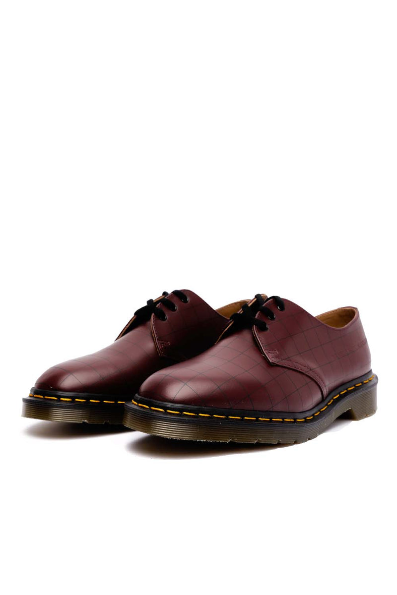 Dr. Martens x Undercover Mens 1461 Check Smooth Shoes 'Cherry' - ROOTED