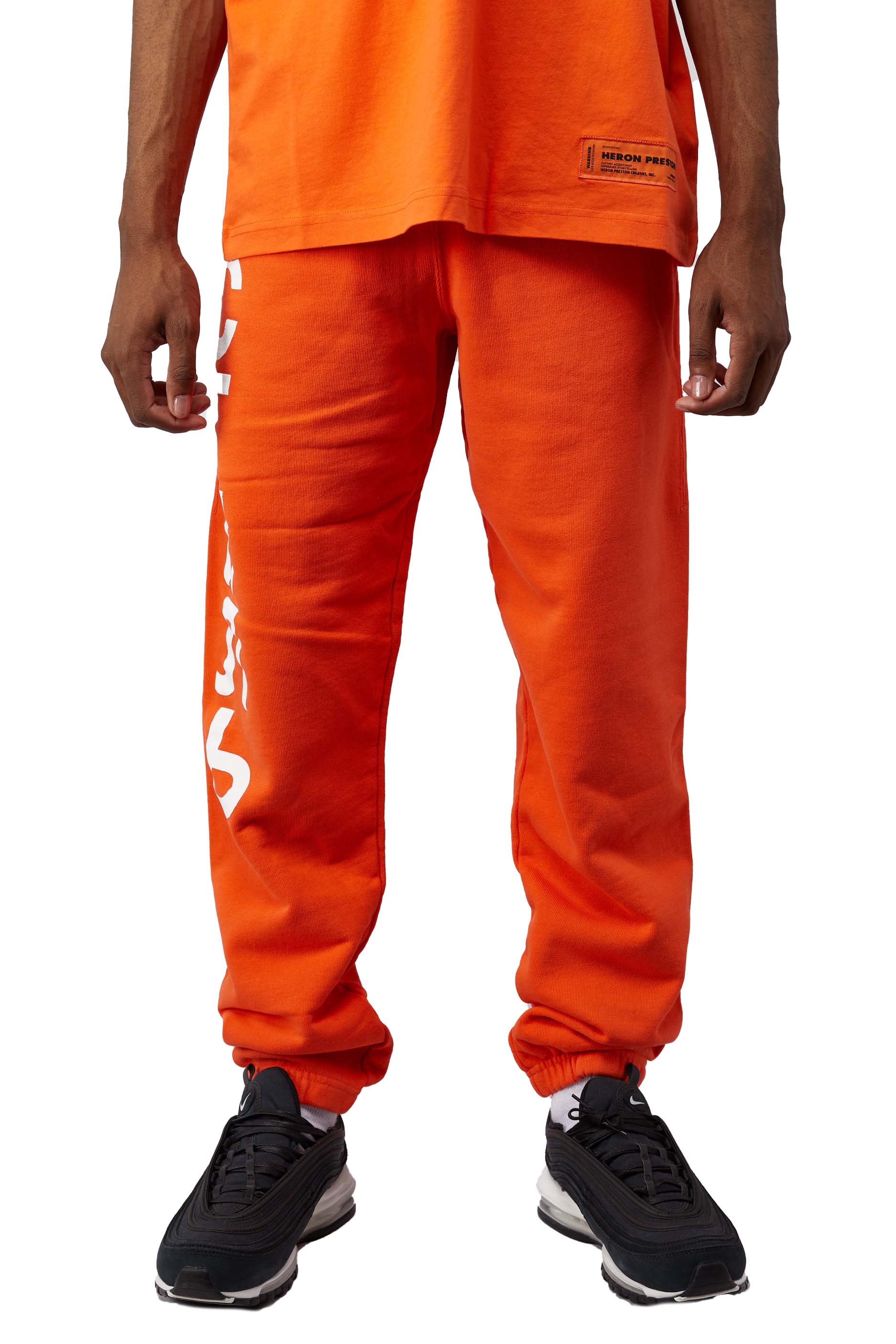 Heron Preston CTNMB Sweatpant 'Orange/White' | ROOTED