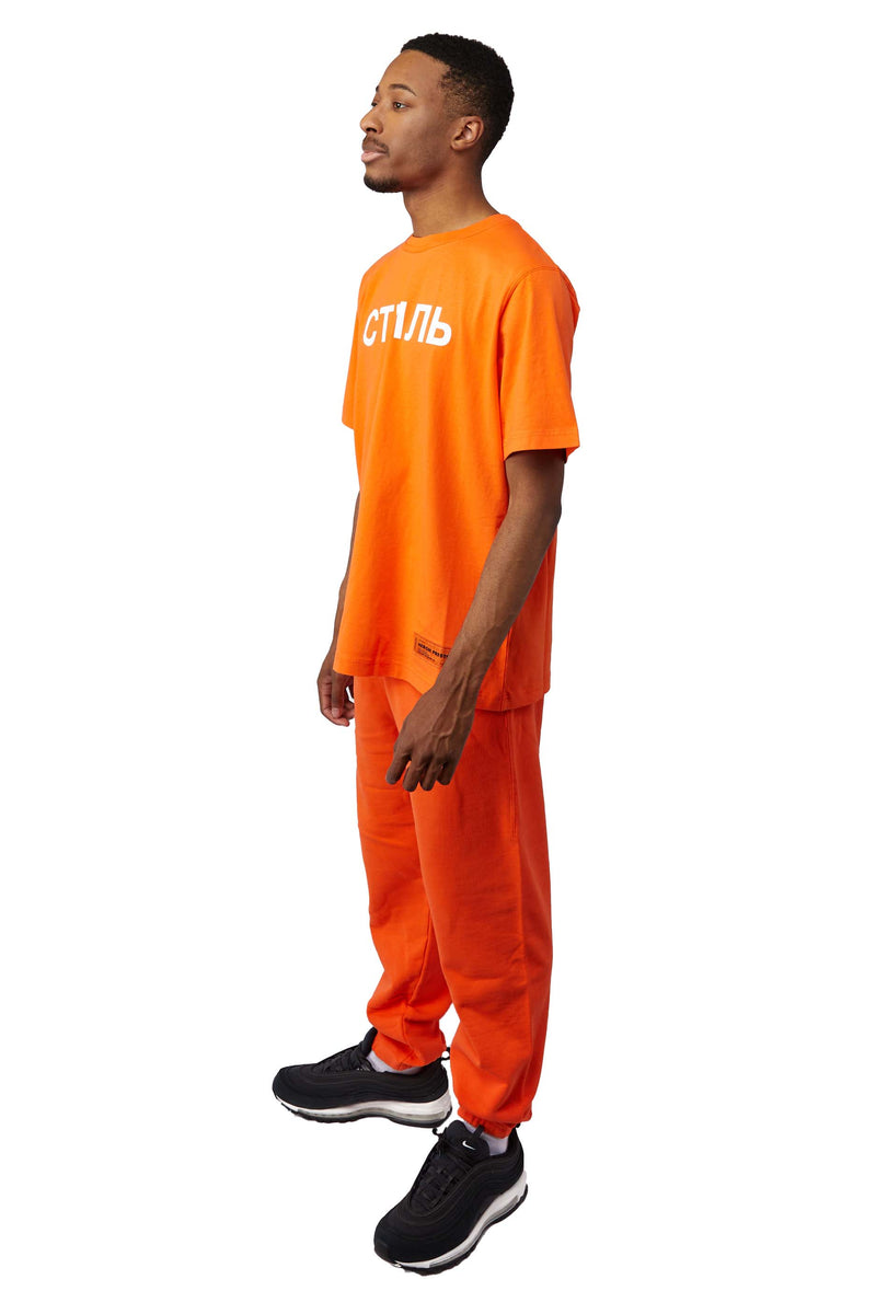 Heron Preston CTNMB Sweatpant 'Orange/White' - ROOTED