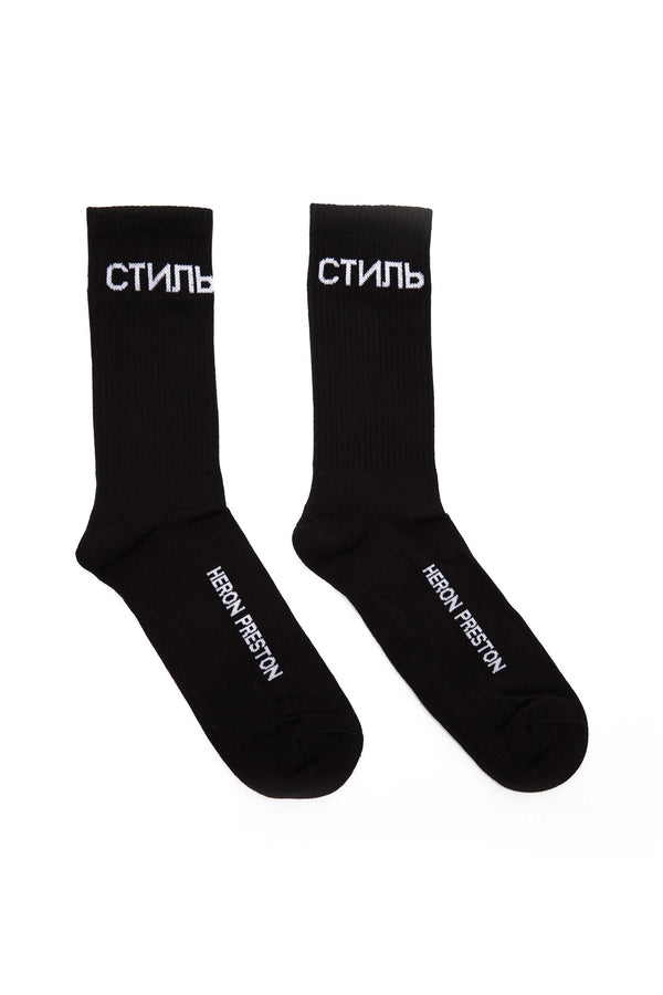 Heron Preston CTNMB Long Sock 'Black/White' - ROOTED