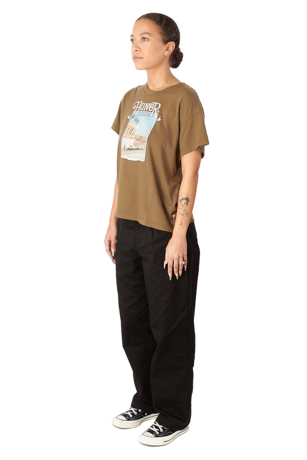 Honor The Gift Womens Our Block Tee 'Olive' - ROOTED