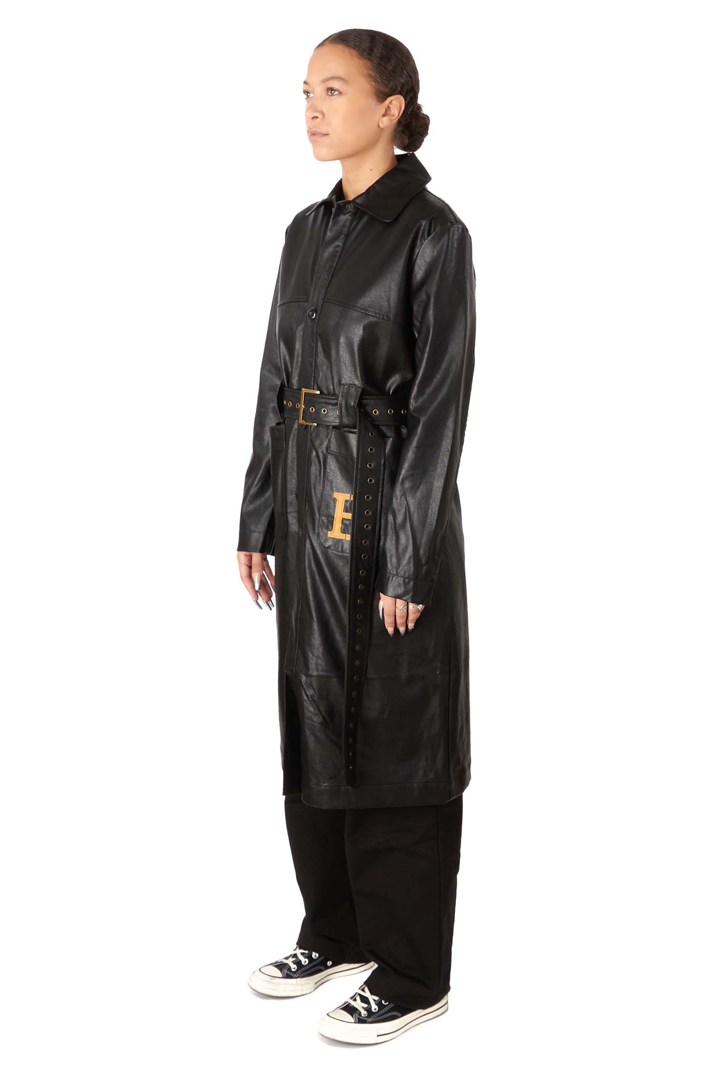 Honor The Gift Womens Vegan Trench 'Black' - ROOTED