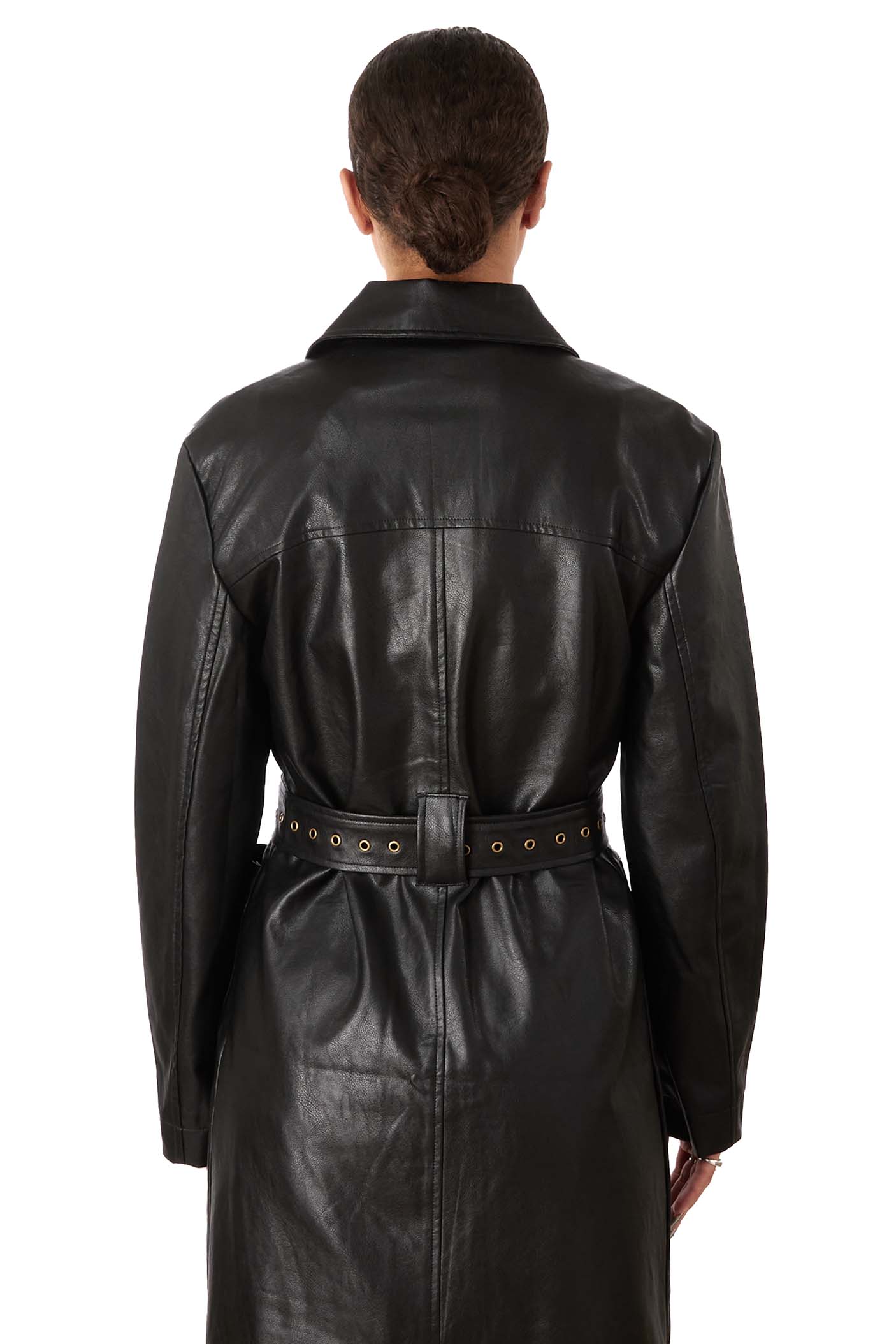 Honor The Gift Womens Vegan Trench 'Black' - ROOTED