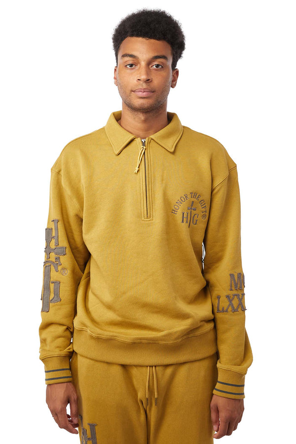 Honor The Gift Mens Prep School Henley Sweater - ROOTED