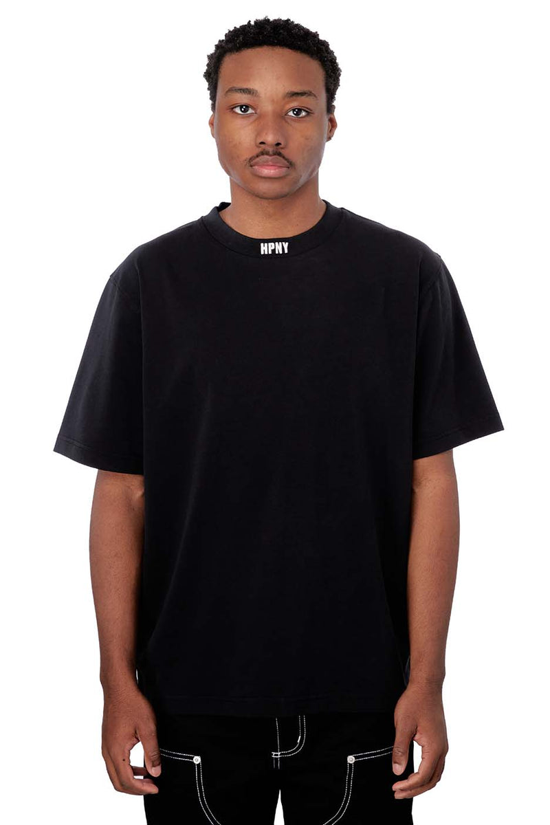 Heron Preston Mens HPNY Embroidered Tee 'Black/White' | ROOTED
