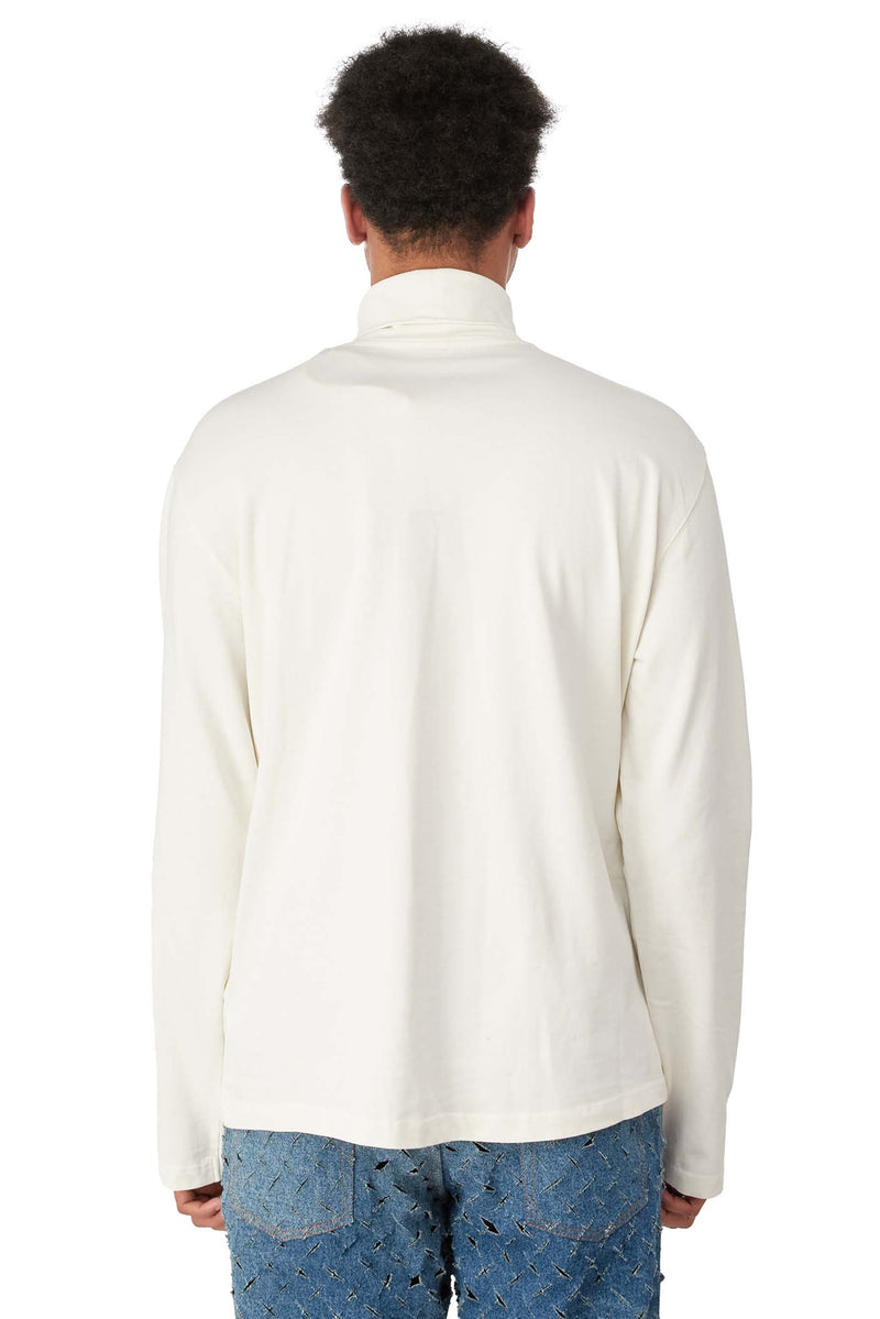 Heron Preston Mens NF CTNMB LS Rollneck Tee 'White' | ROOTED
