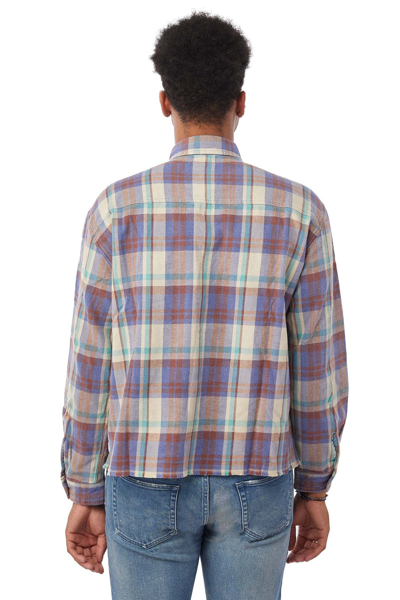 John Elliott Mens Hemi Oversized Shirt (Burgundy) - ROOTED