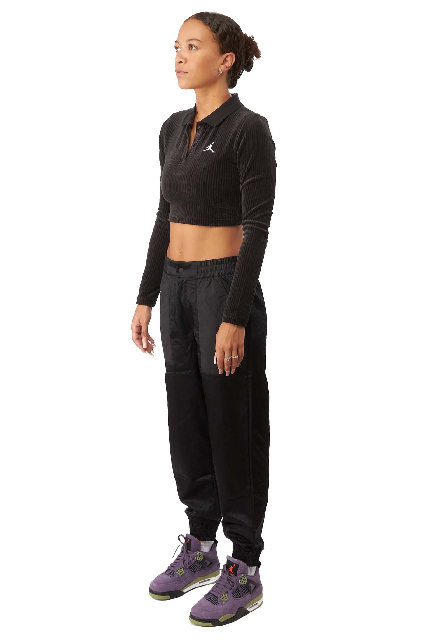 Air Jordan Womens Long-Sleeve Velour Top - ROOTED