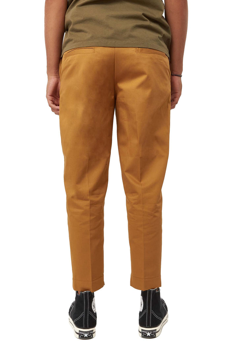 BOSS - Slim-fit trousers in a camel-hair blend