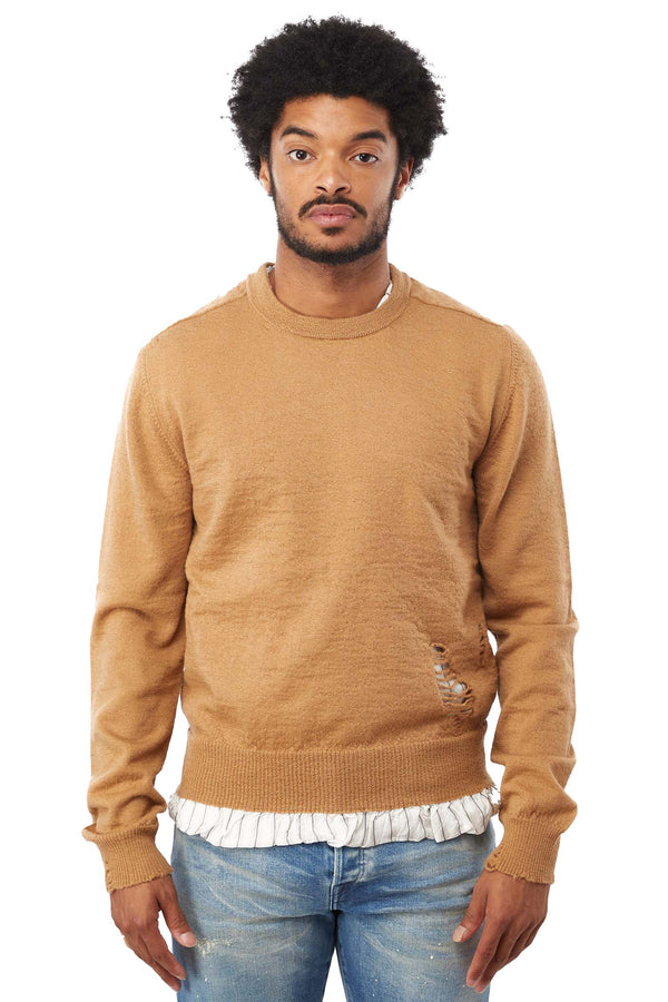 Maison Margiela Mens Distressed Sweater - ROOTED