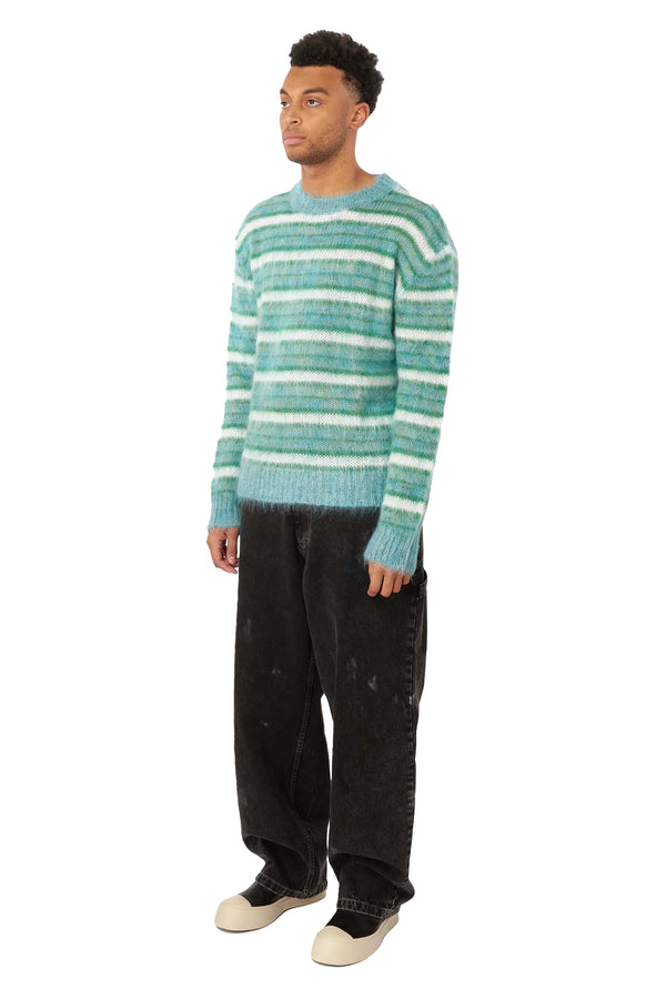 Marni Mens Mohair Sweater 'Turquoise' - ROOTED