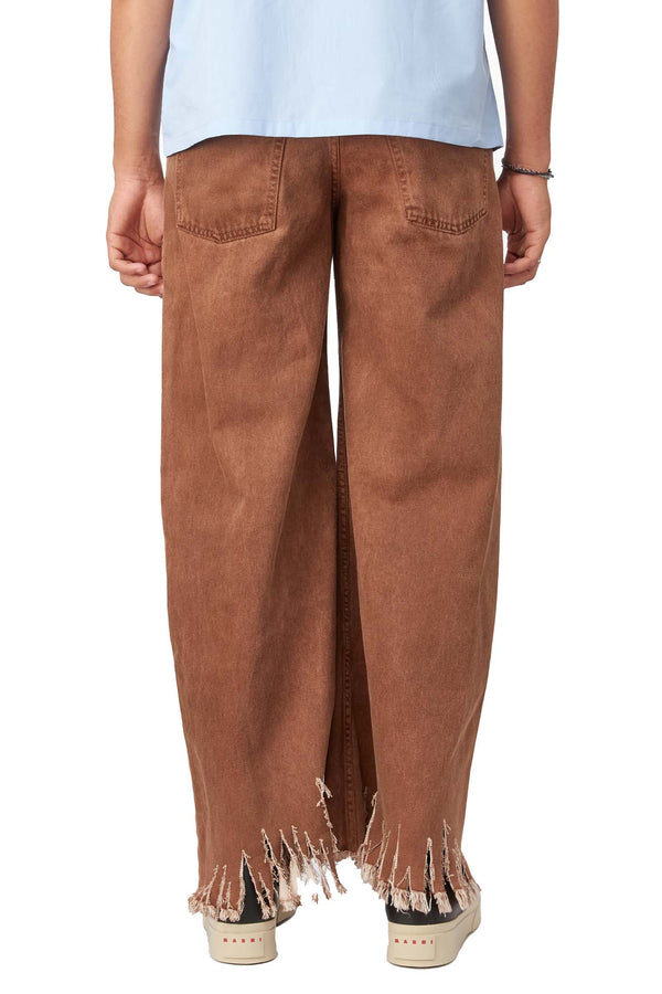 Marni Mens Fabric Coated Trousers - ROOTED