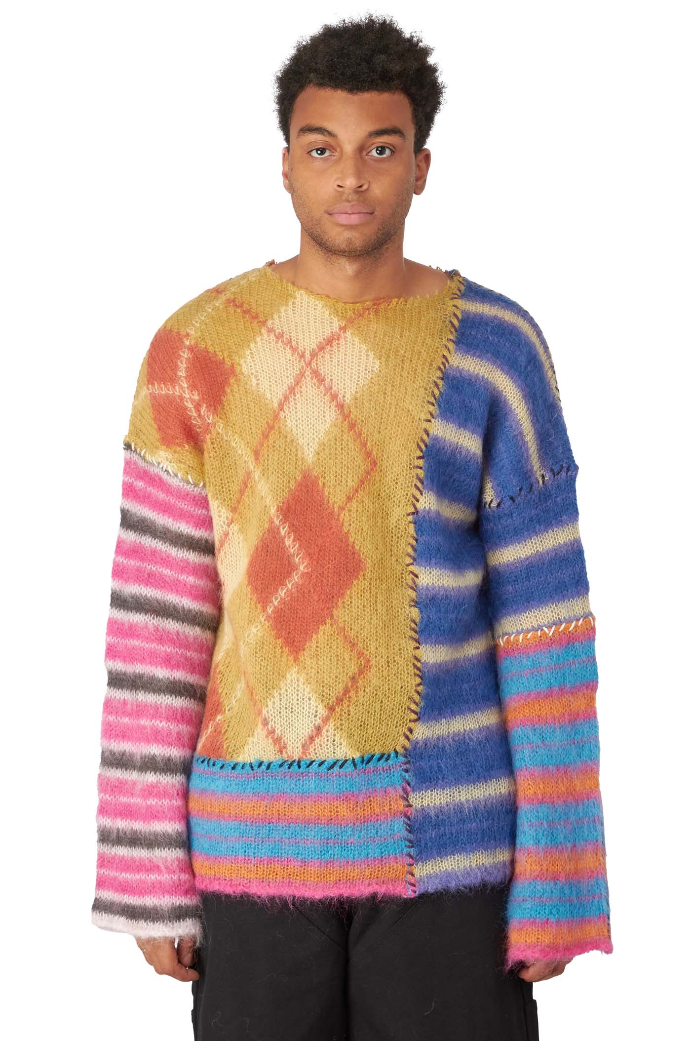 Marni Mens Mixed Mohair Sweater
