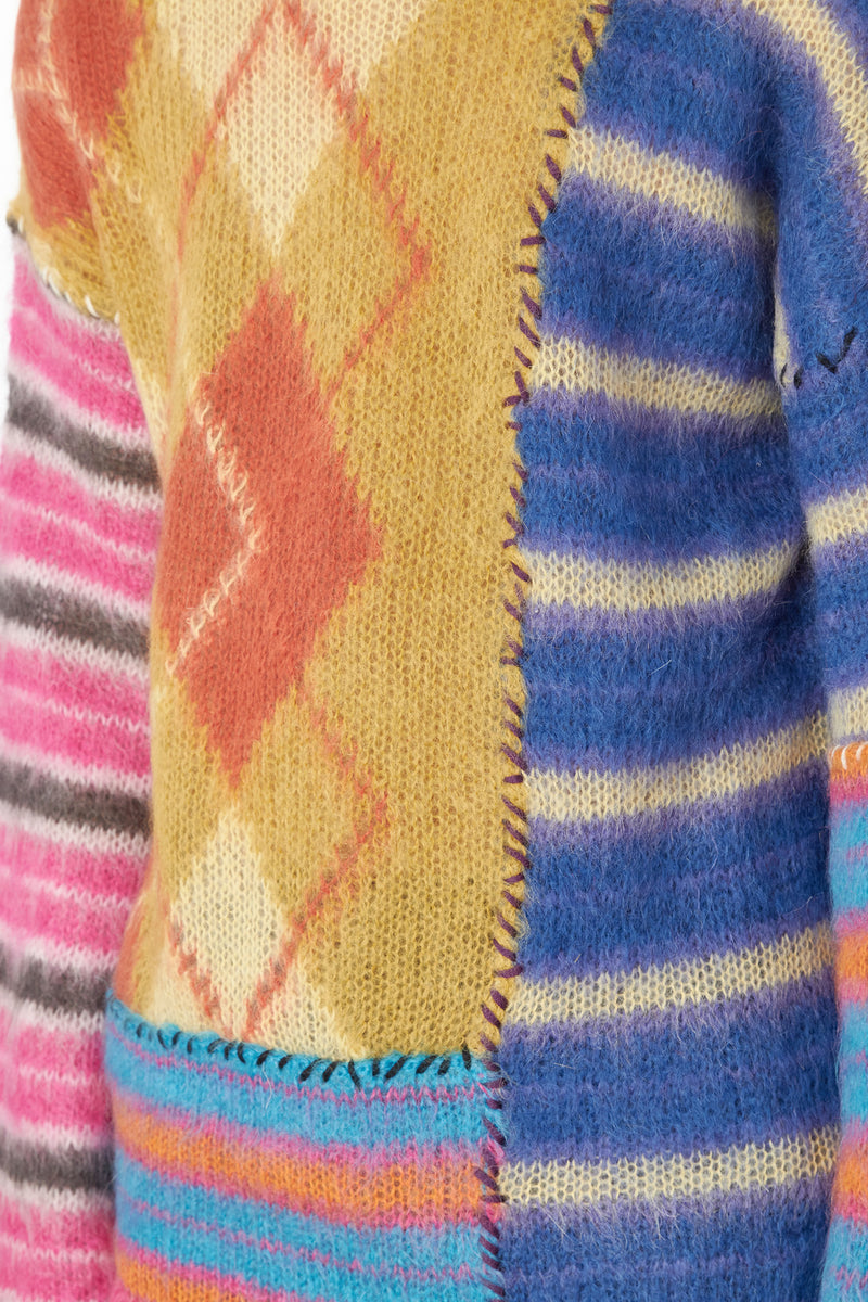 Marni Mix Yarn Mohair And Wool Crew Neck Long Sleeve Sweater - Mazarin –  Kith
