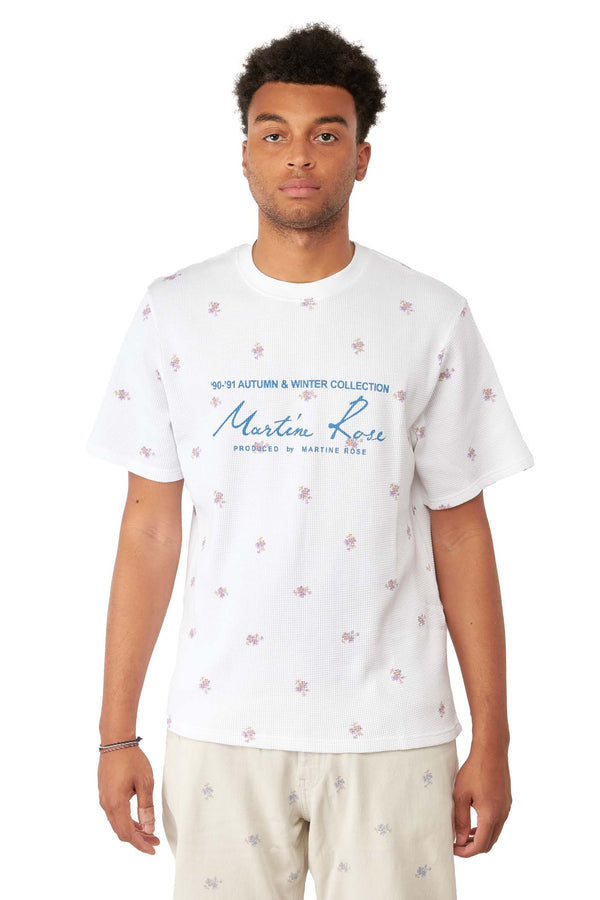 Martine Rose: White Printed T-Shirt