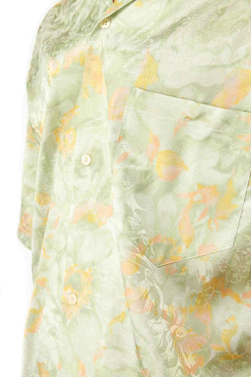Martine Rose Mens Oversized Hawaiian Shirt 'Green Floral' - ROOTED