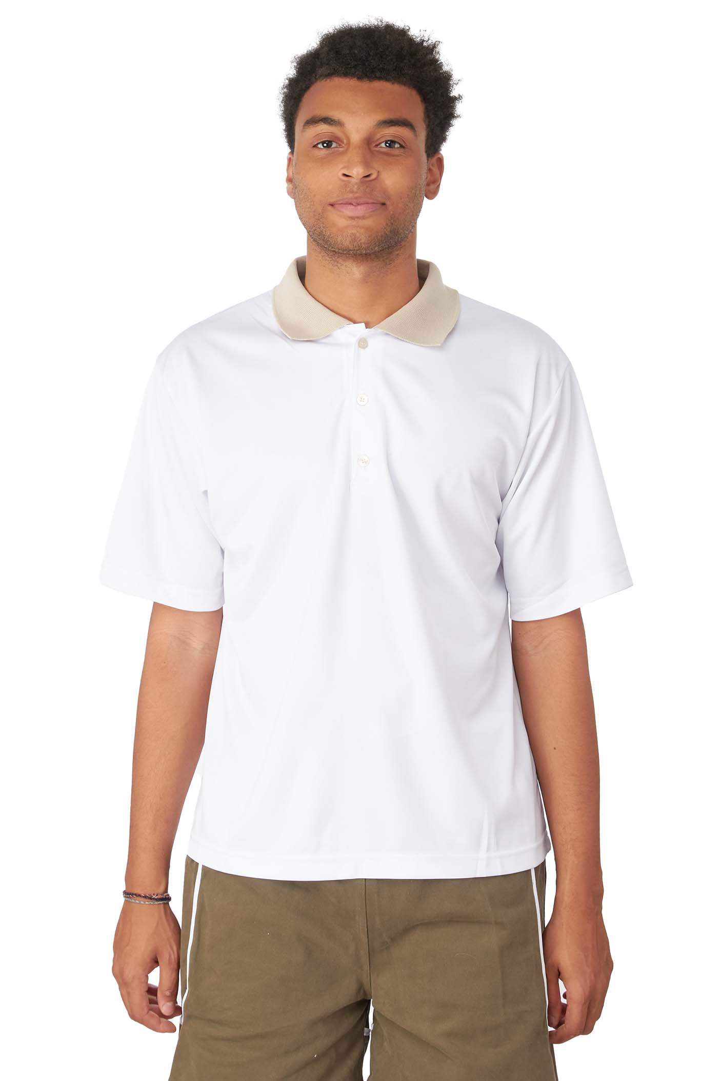 WHIM Mens Micro Poly Pique Golf Shirt 'Light Grey' - ROOTED